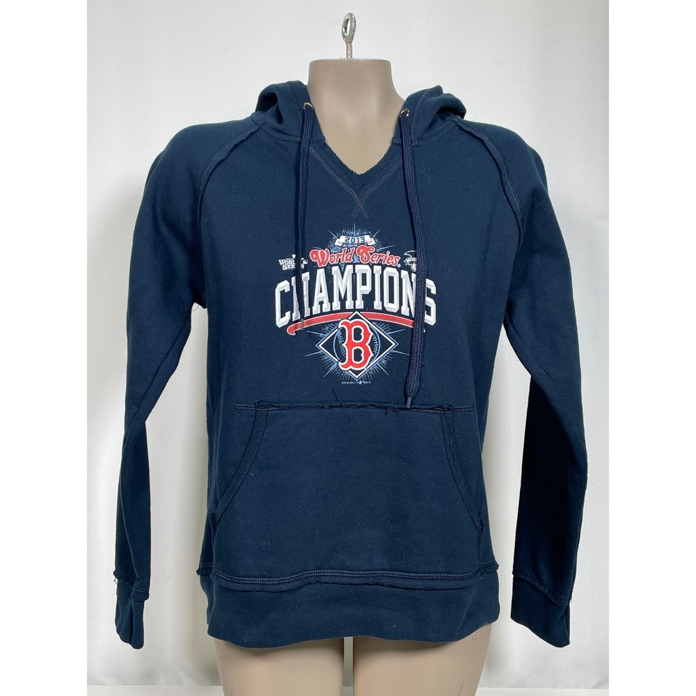 Boston Red Sox MLB 2013 World Series Champions Blue Hoodie Women's MEDIUM